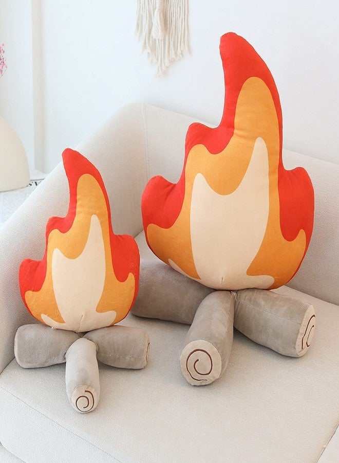 Siluyado 17.7in Funny Campfire Plush Pillow, Fake Campfire Pillow, Simulation Bonfire Plush Toy, Fake Fire Soft Stuffed Weird Room Decor, Kids Camping Decor Gift, Outdoor Activities Camping Toy Sets - Image 2